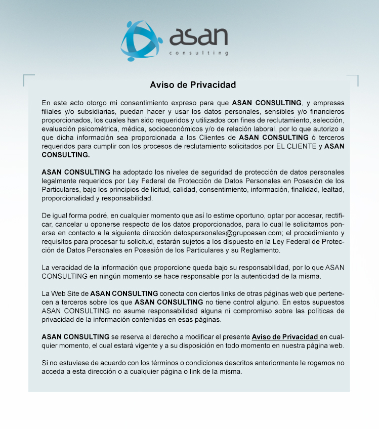 Aviso de privacidad